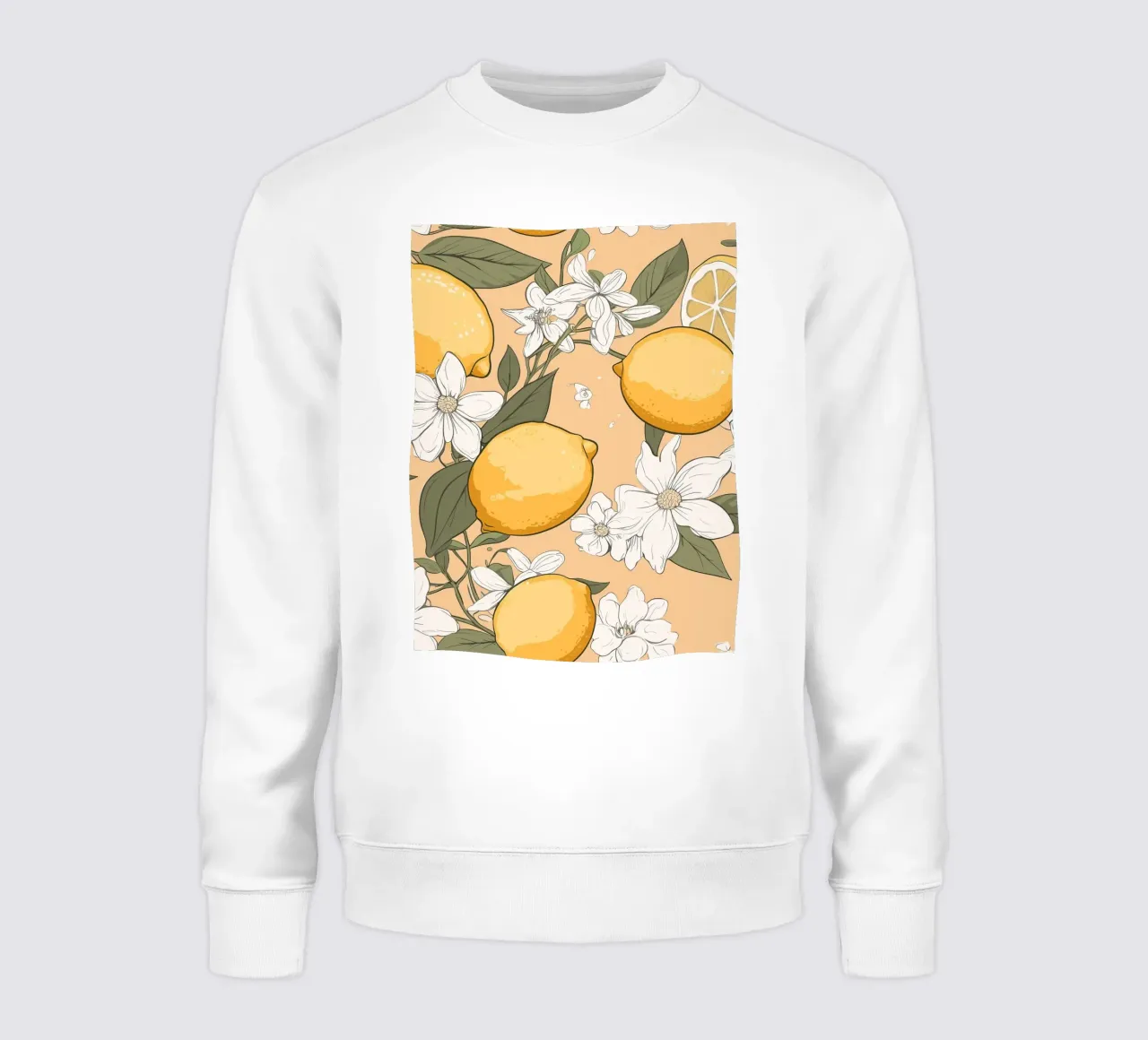 Motivo dei fiori di limone felpa da BasicShopByBell