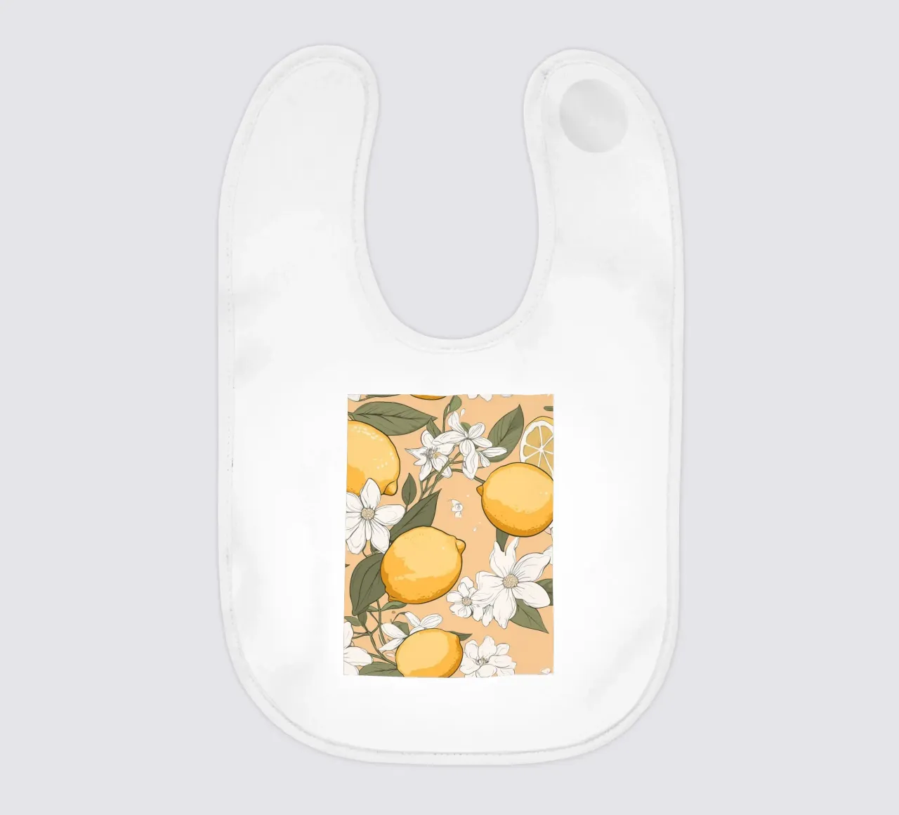 Motivo dei fiori di limone bavaglino da BasicShopByBell