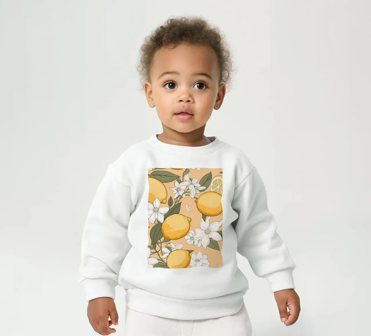 Motivo dei fiori di limone felpa neonato da BasicShopByBell