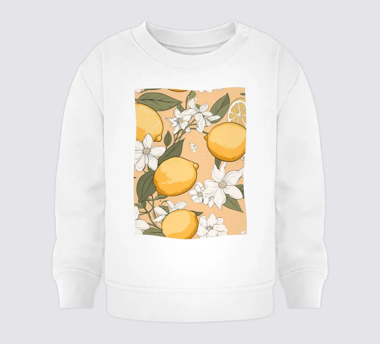 Motivo dei fiori di limone felpa neonato da BasicShopByBell