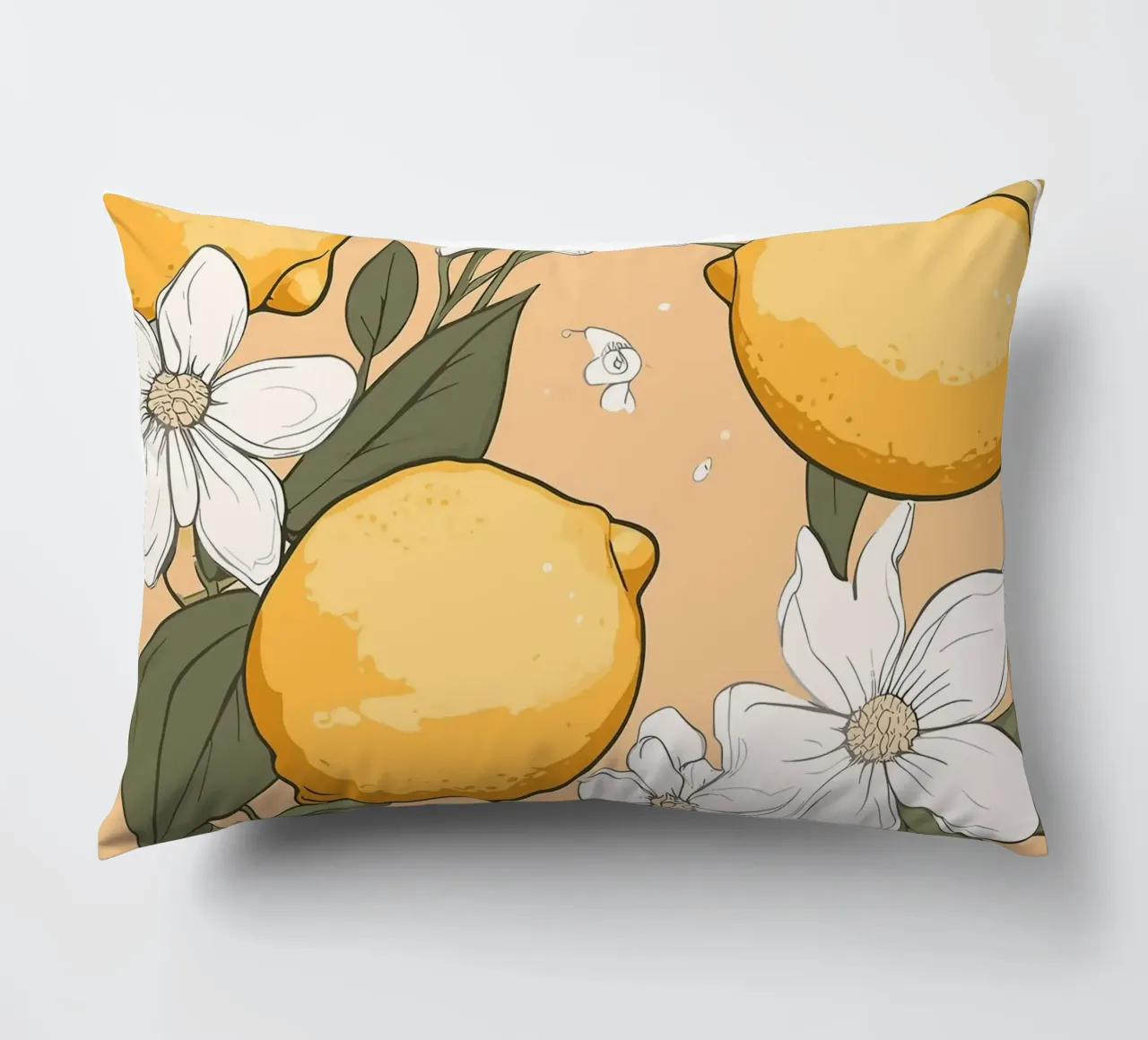 Motivo dei fiori di limone cuscino da BasicShopByBell