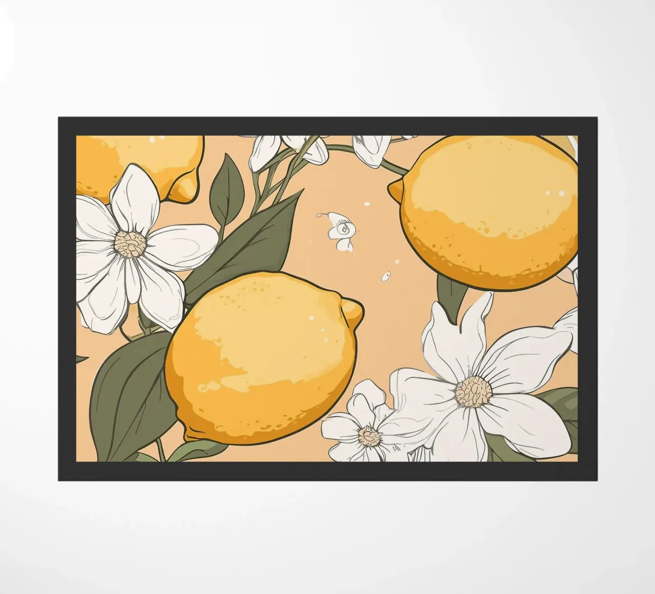 Motivo dei fiori di limone zerbino da BasicShopByBell