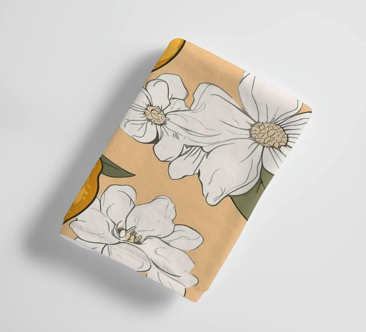 Lemon Blossom Pattern towel by BasicShopByBell