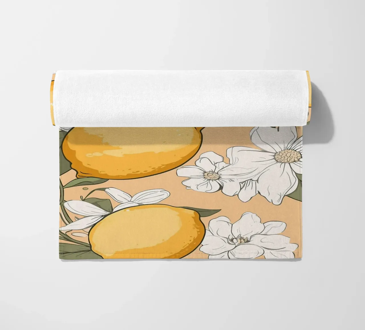 Motivo dei fiori di limone telo mare da BasicShopByBell