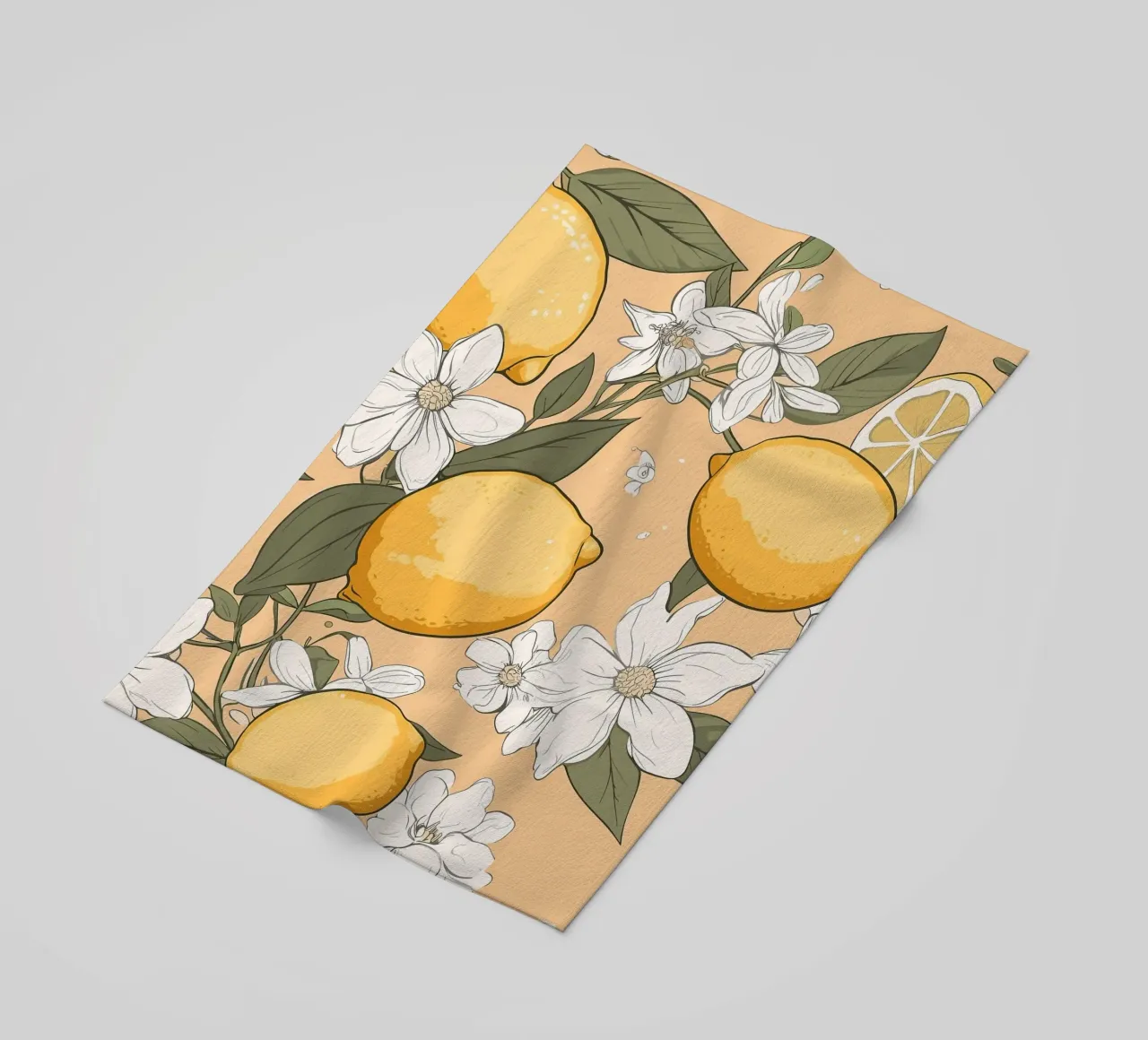 Motivo dei fiori di limone telo mare da BasicShopByBell