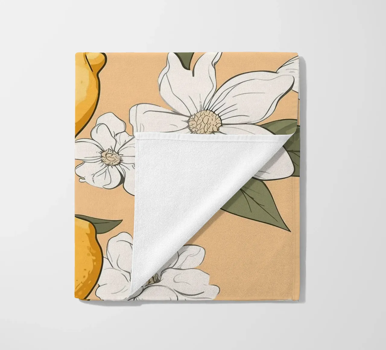 Motivo dei fiori di limone telo mare da BasicShopByBell