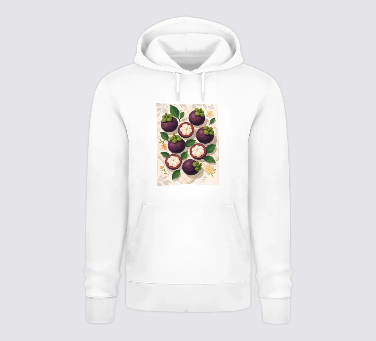 Mangostano - Una tavola stilizzata felpa con cappuccio da BasicShopByBell