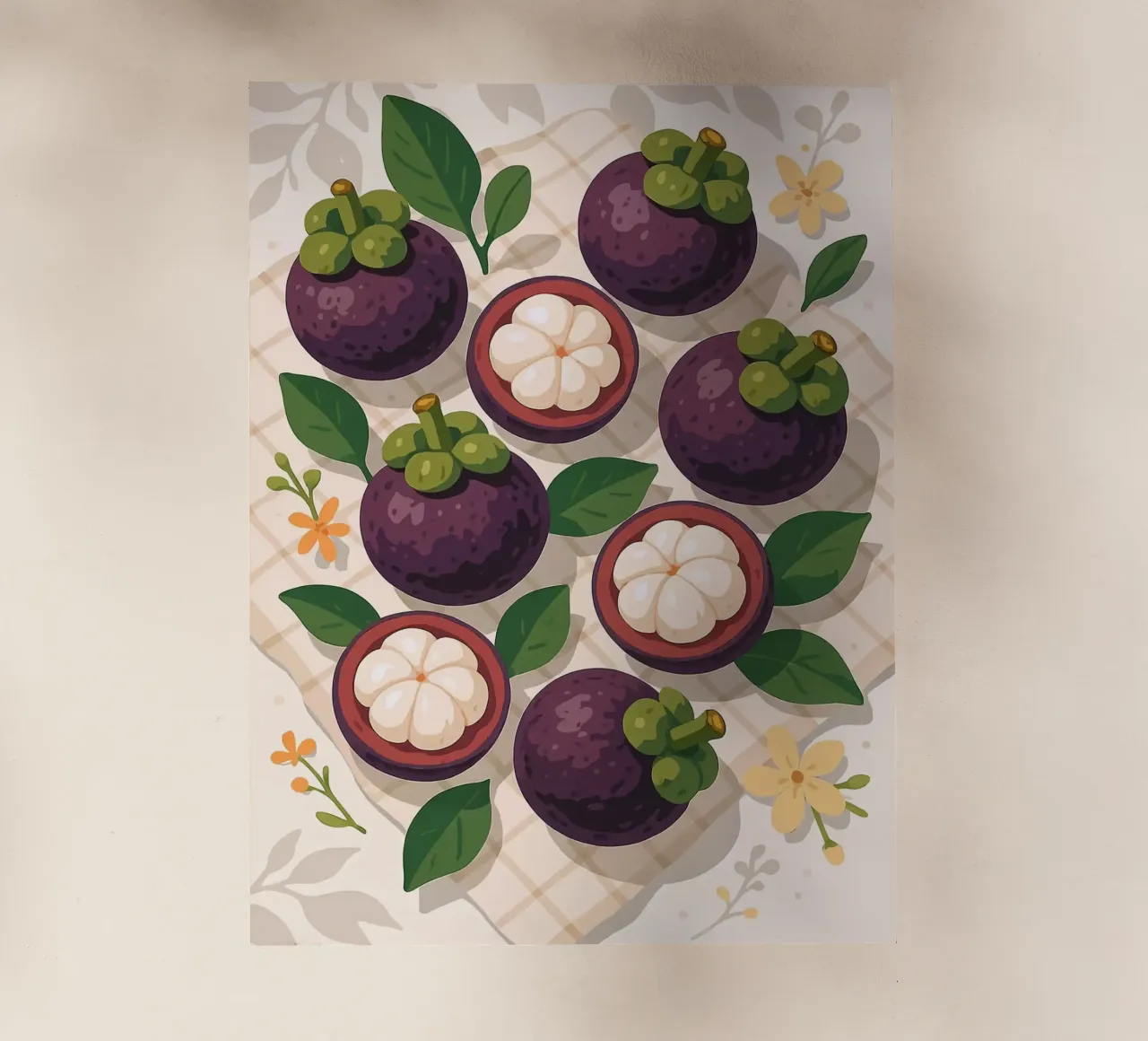 Mangostán - Una mesa con estilo lámina retroiluminada de BasicShopByBell