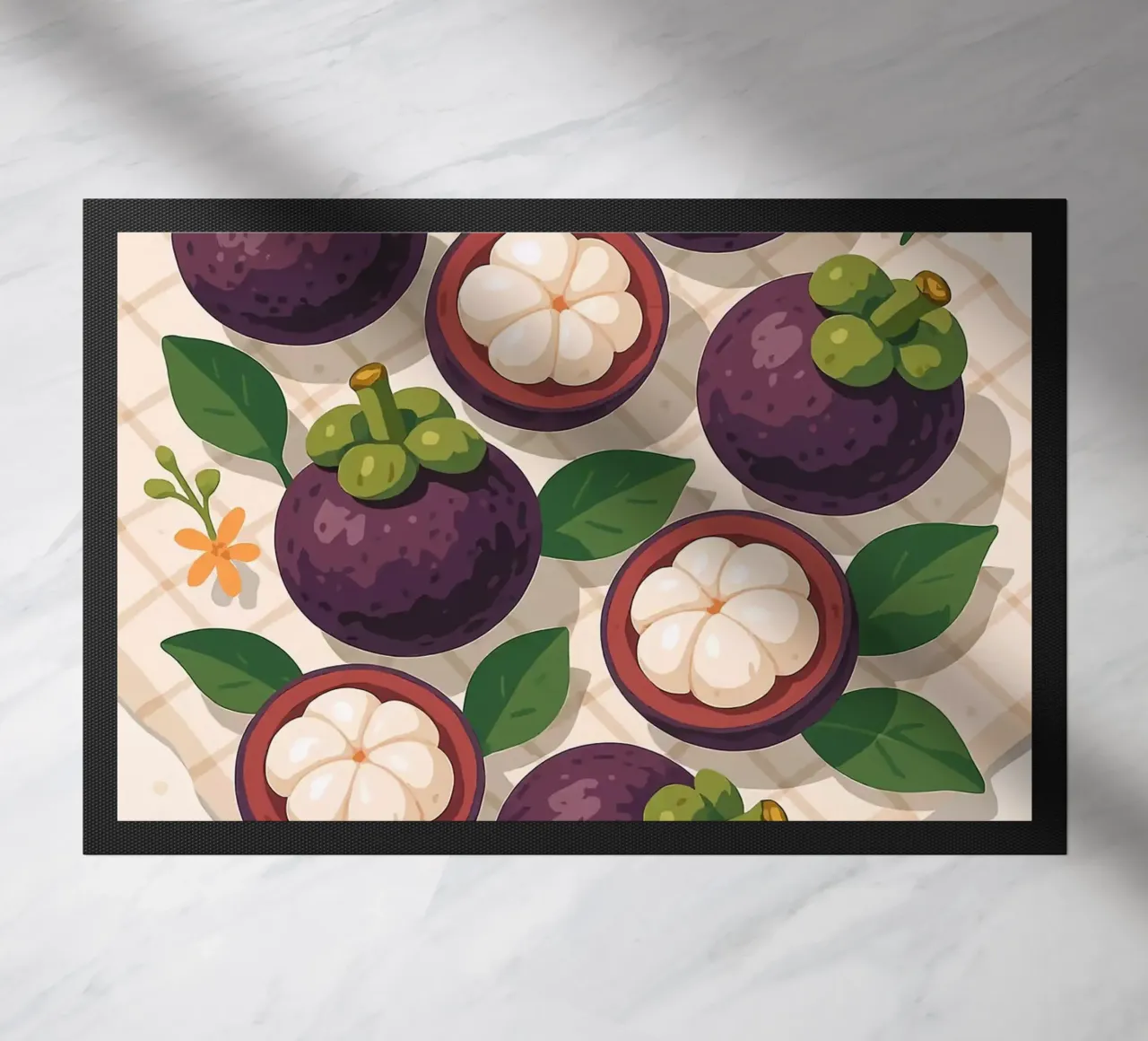 Mangostán - Una mesa con estilo felpudo de BasicShopByBell
