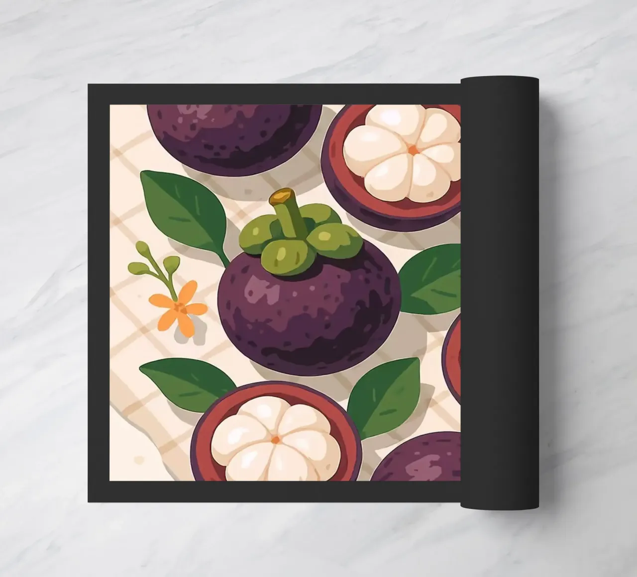 Mangostán - Una mesa con estilo felpudo de BasicShopByBell
