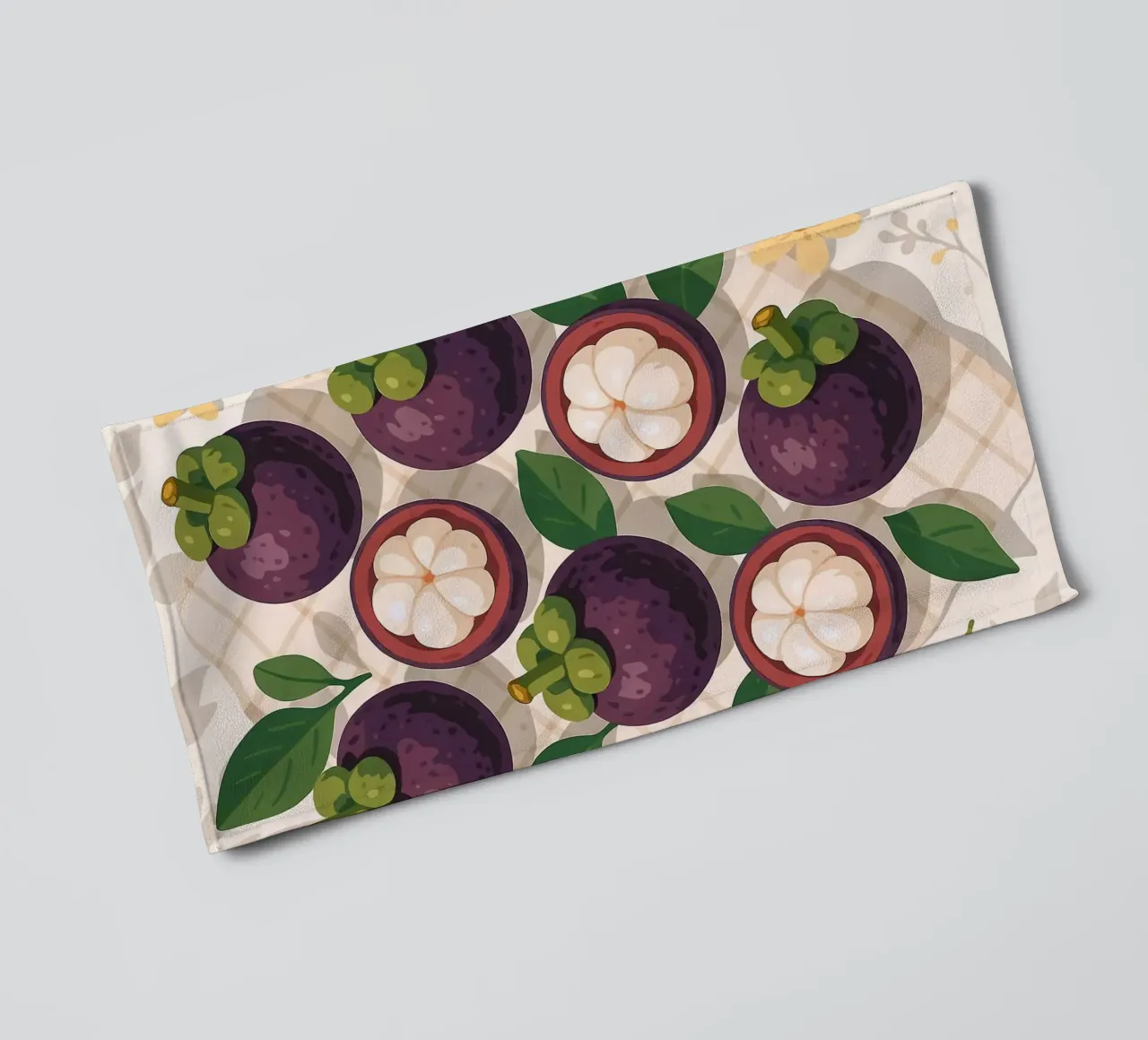 Mangostán - Una mesa con estilo toalla de baño de BasicShopByBell