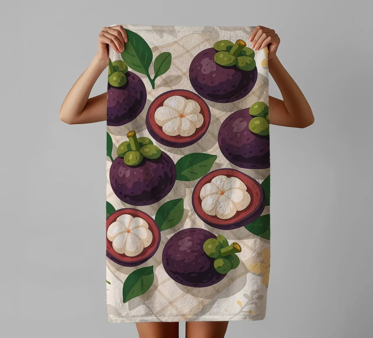 Mangostán - Una mesa con estilo toalla de baño de BasicShopByBell