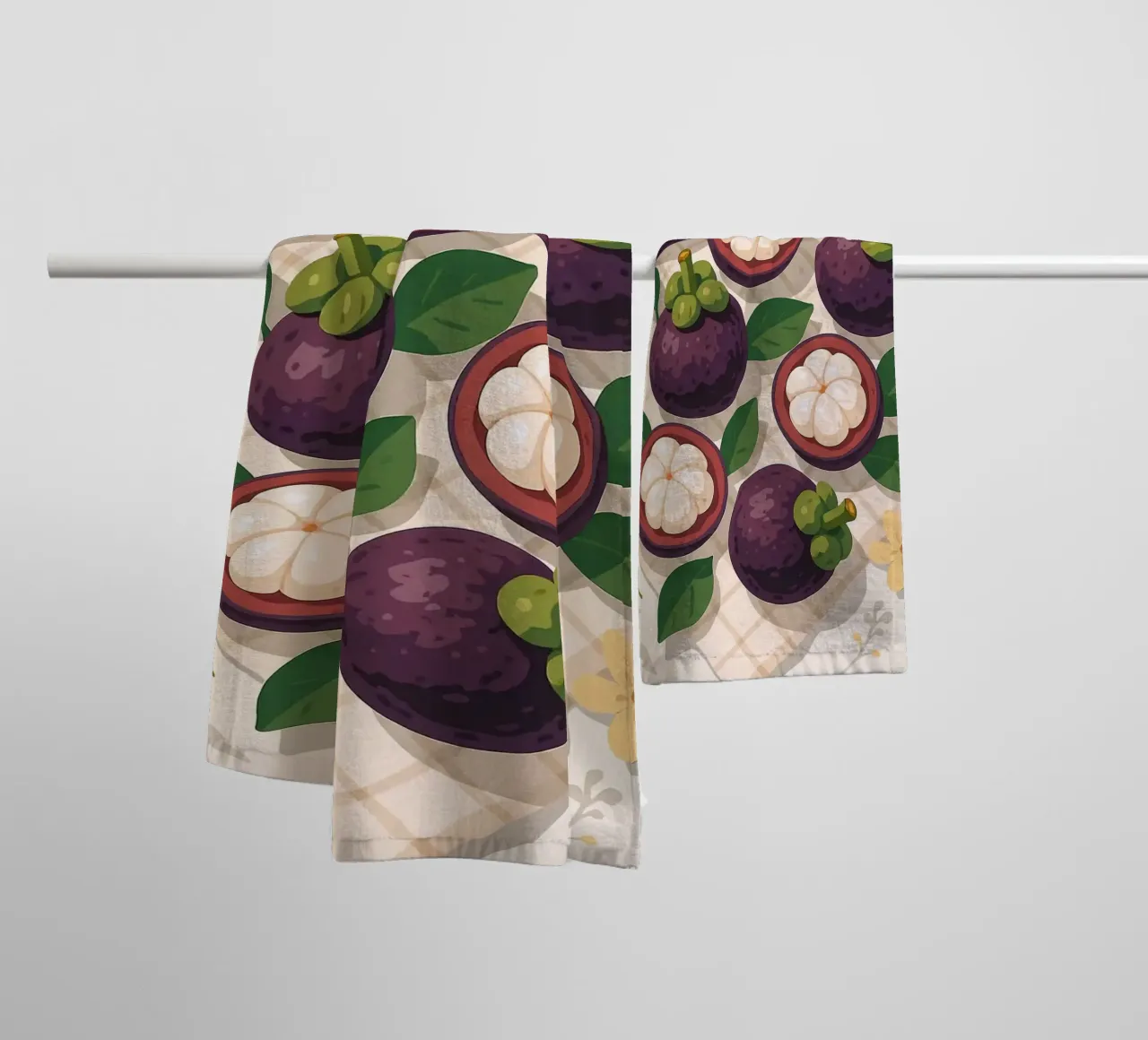 Mangostán - Una mesa con estilo toalla de baño de BasicShopByBell