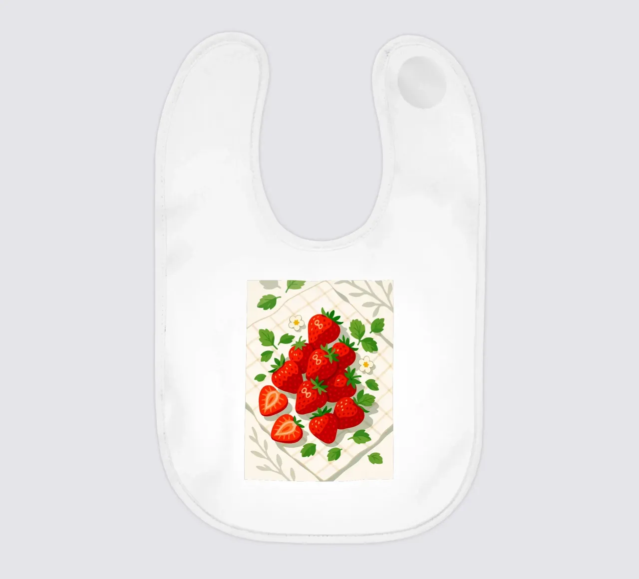 Fragole - Una tavola stilizzata bavaglino da BasicShopByBell