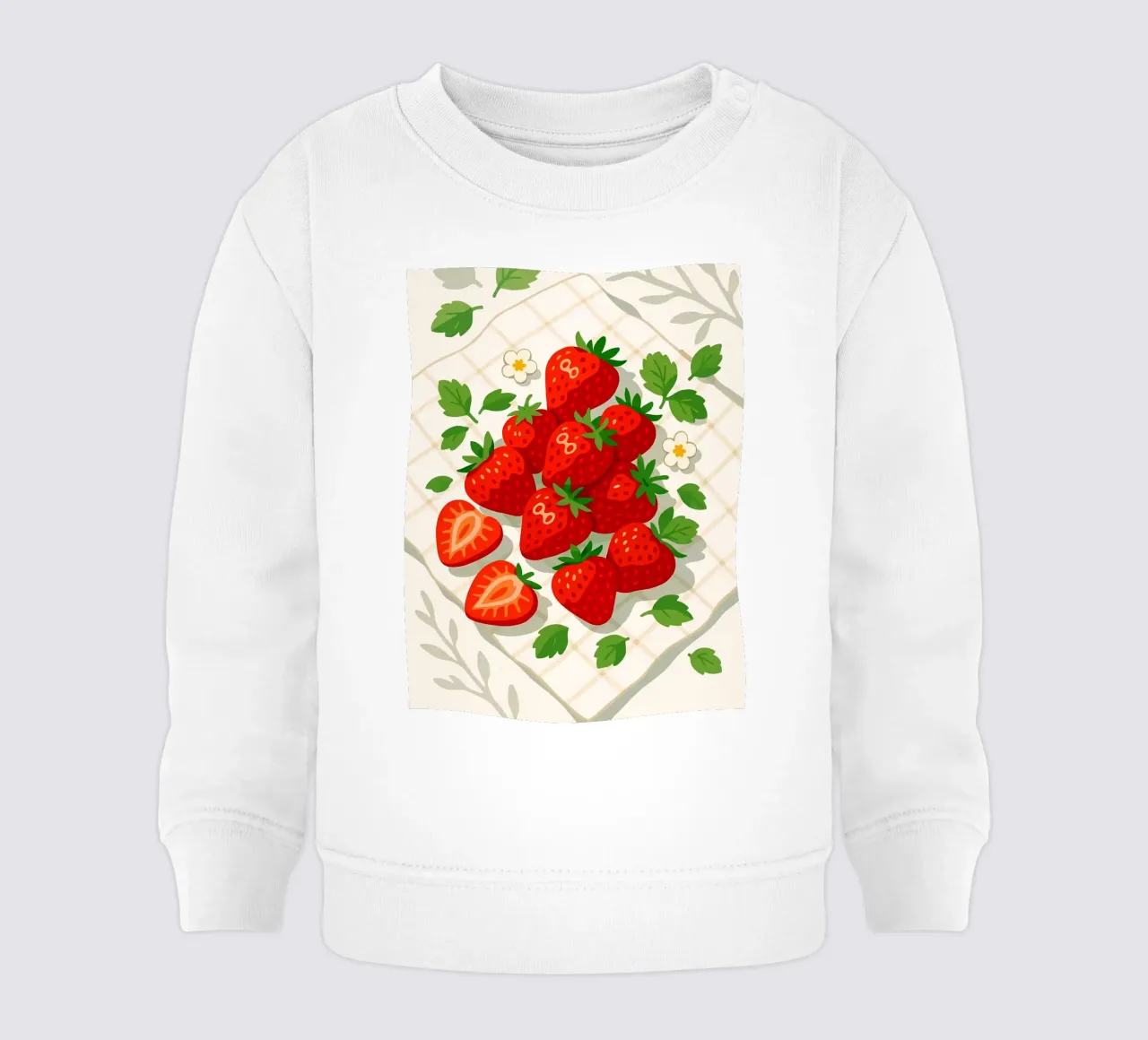 Fragole - Una tavola stilizzata felpa neonato da BasicShopByBell