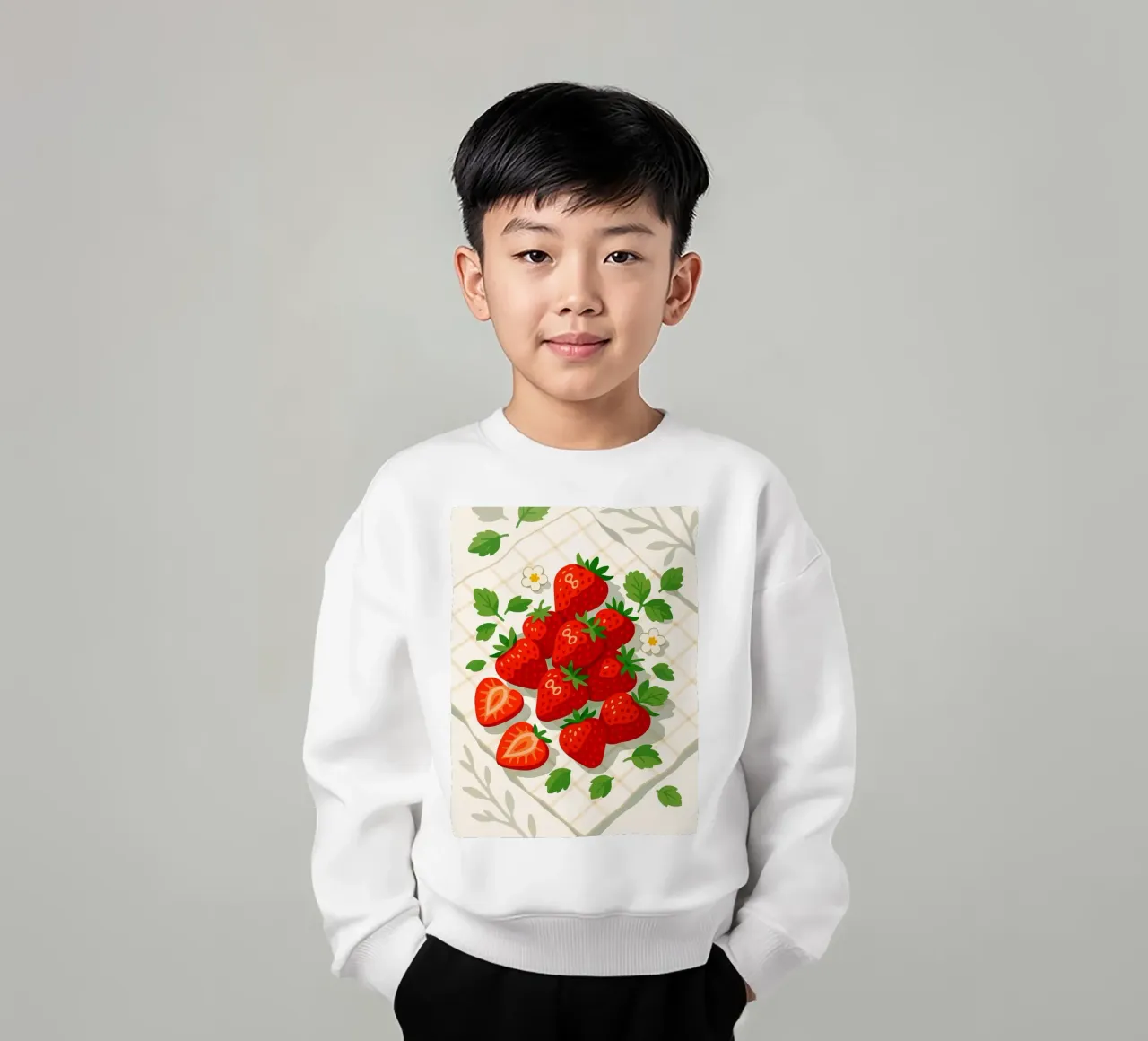 Fresa - Una mesa con estilo sudadera para niño de BasicShopByBell