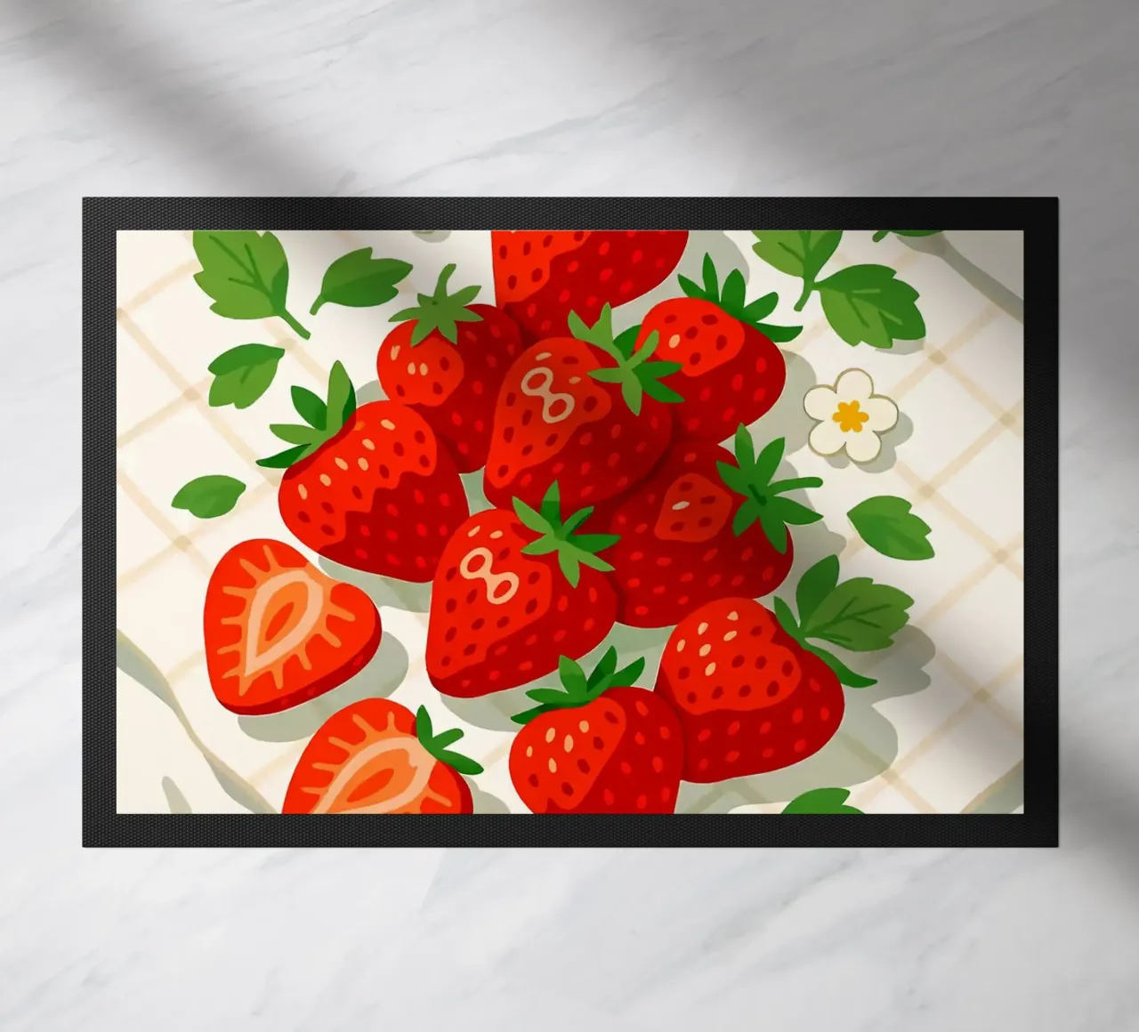 Fragole - Una tavola stilizzata zerbino da BasicShopByBell