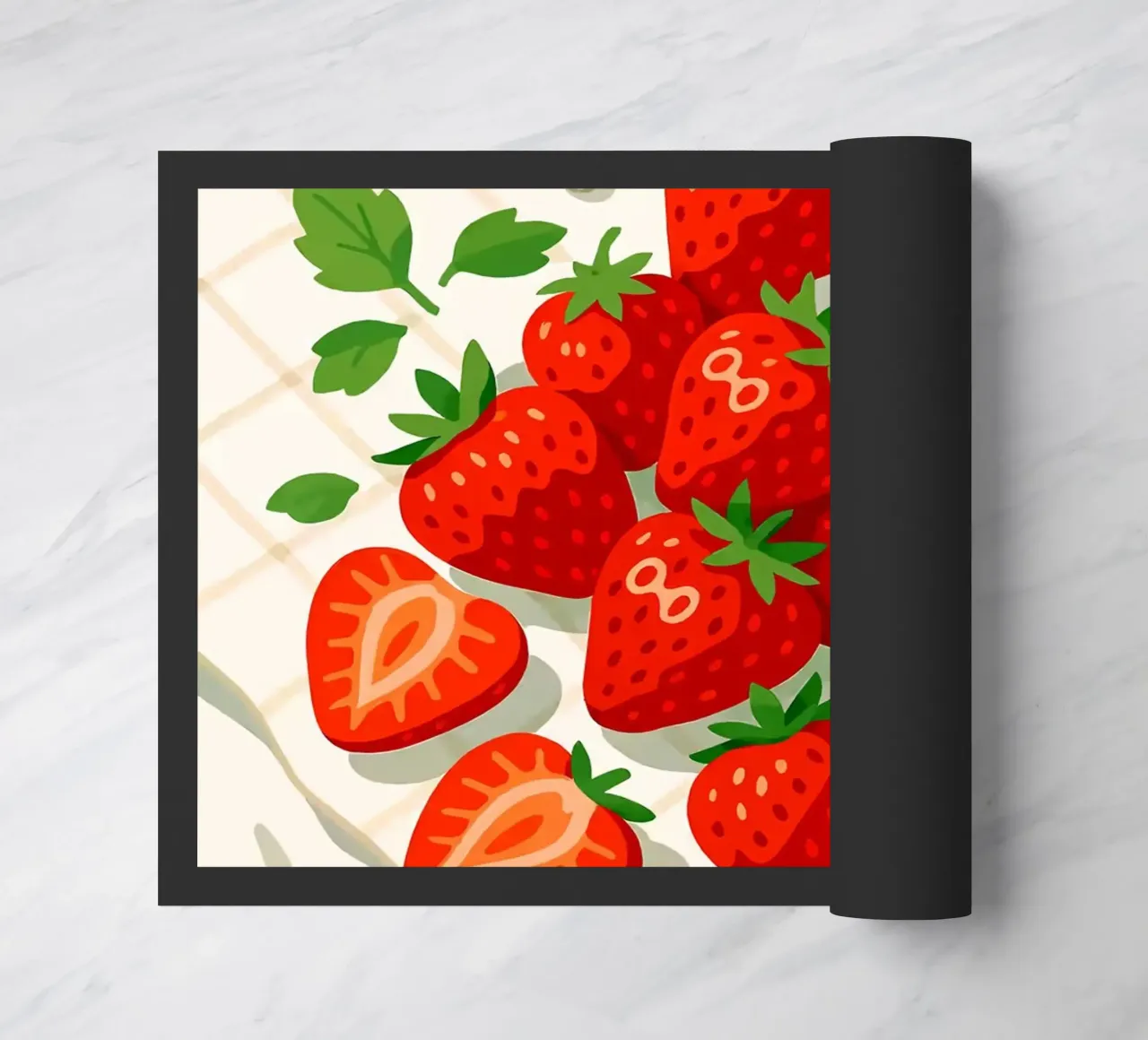 Fragole - Una tavola stilizzata zerbino da BasicShopByBell