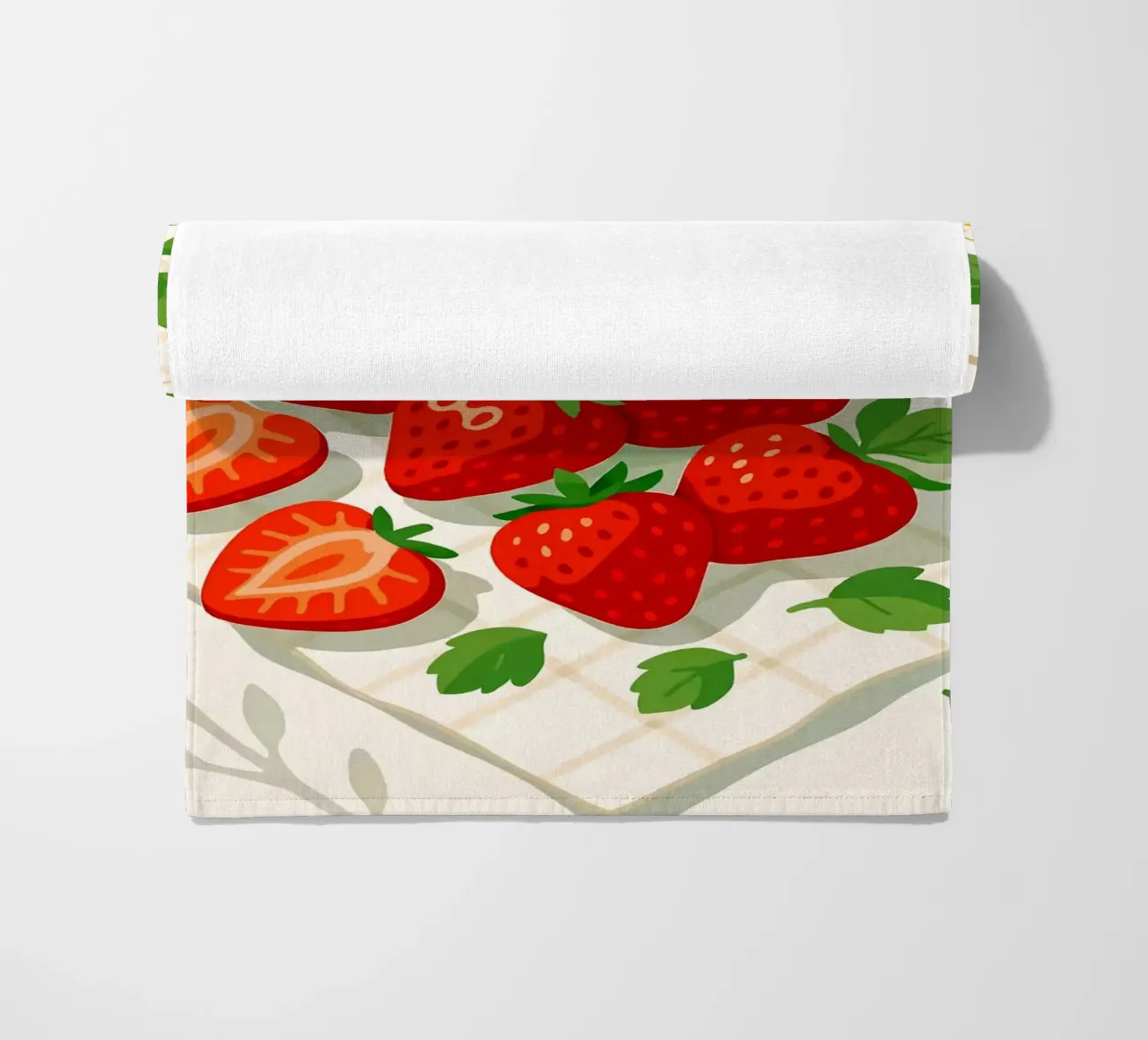 Fragole - Una tavola stilizzata telo mare da BasicShopByBell