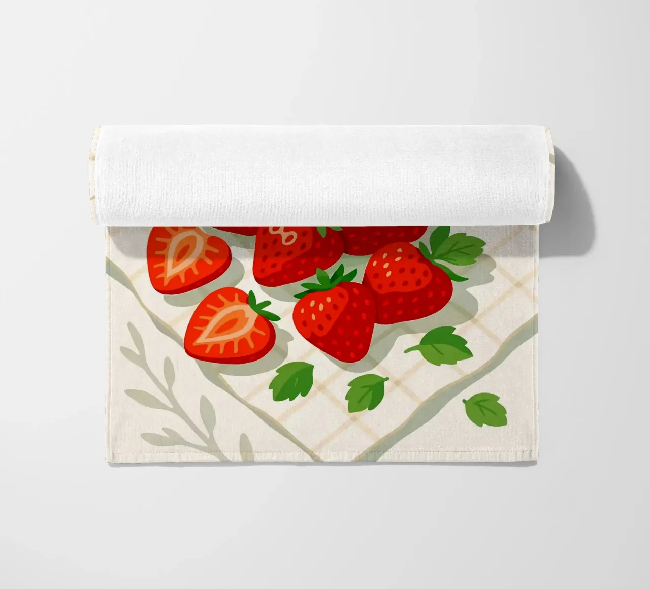 Fragole - Una tavola stilizzata telo mare da BasicShopByBell