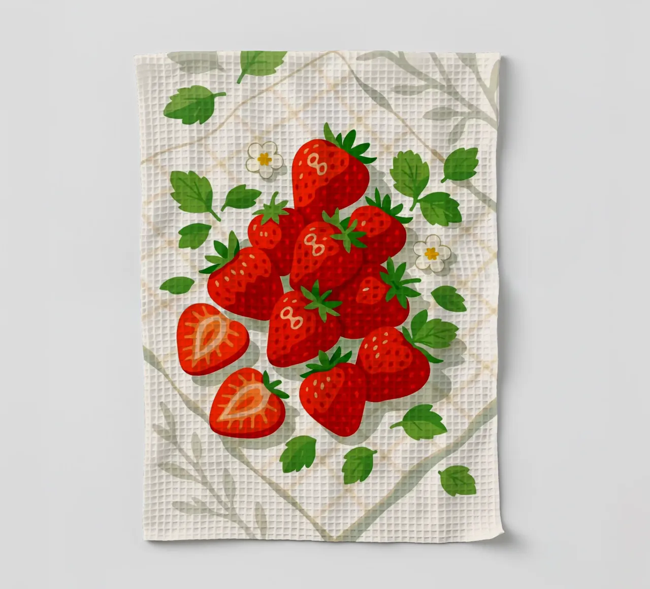 Fragole - Una tavola stilizzata canovaccio da cucina da BasicShopByBell