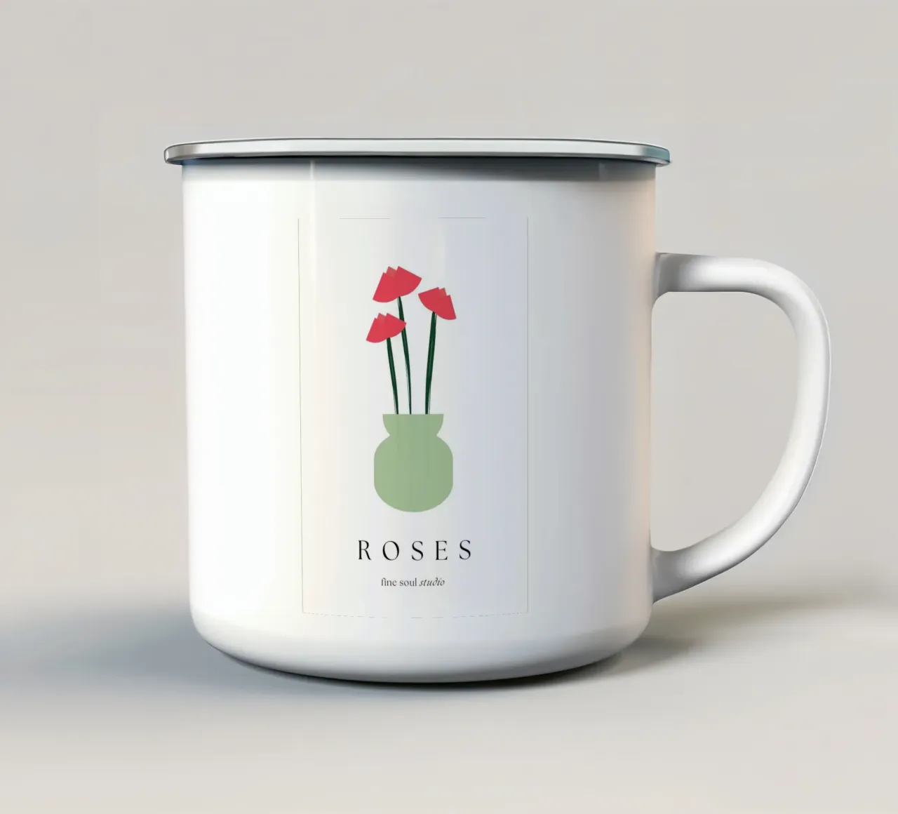 ROSE tazza in smalto da studio.ladina