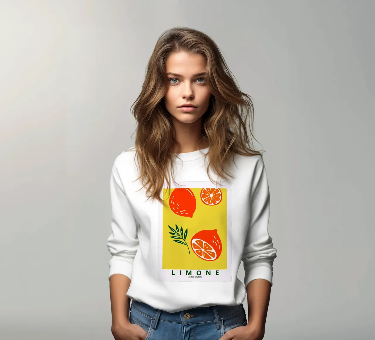 Limone Made in Italy felpa da BasicShopByBell