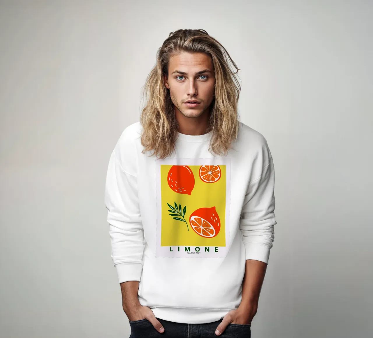 Limone Made in Italy felpa da BasicShopByBell