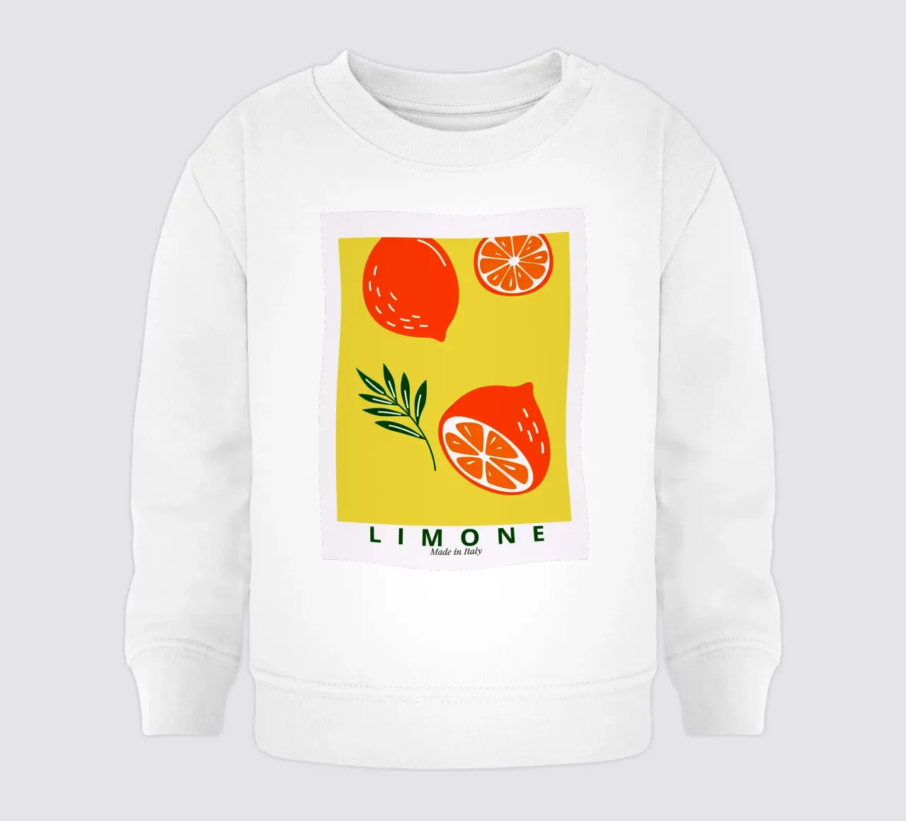 Limone Made in Italy felpa neonato da BasicShopByBell