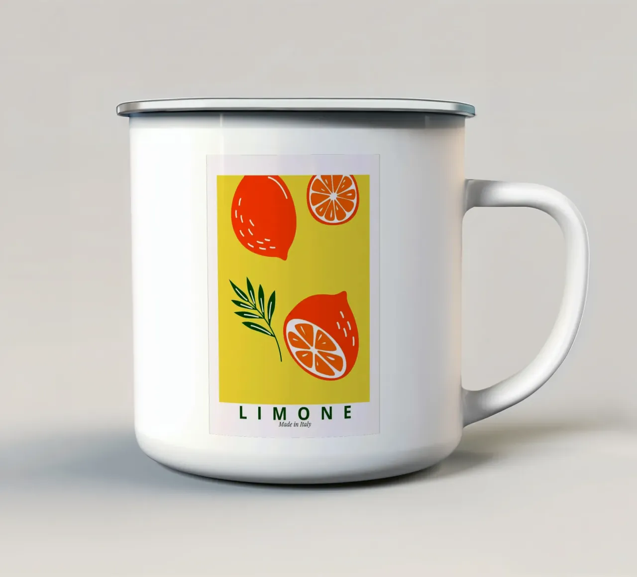Limone Made in Italy tazza in smalto da BasicShopByBell