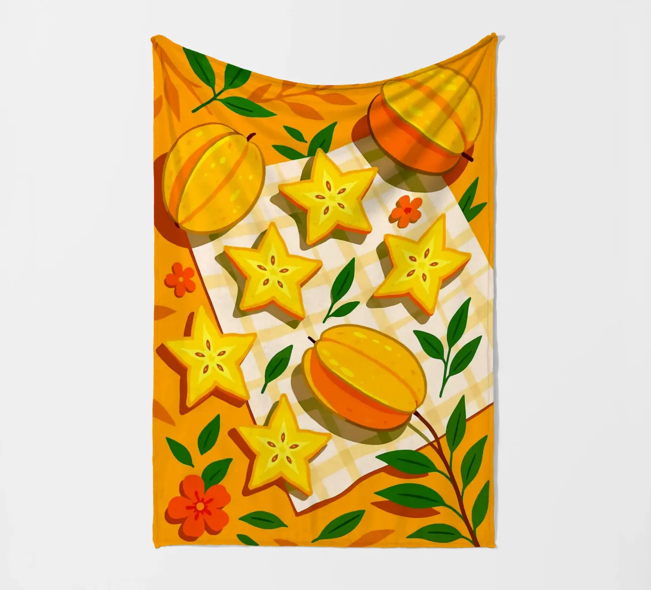 Frutta a stella: una tavola stilizzata coperta in pile da BasicShopByBell