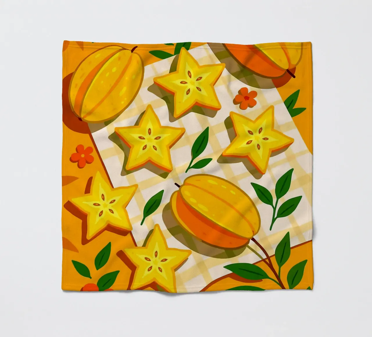 Frutta a stella: una tavola stilizzata coperta in pile da BasicShopByBell