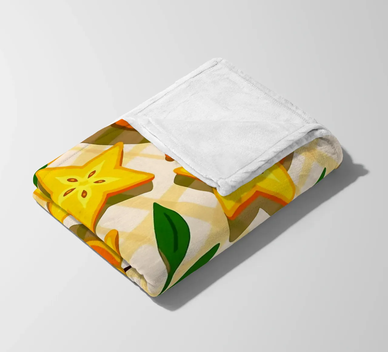 Frutta a stella: una tavola stilizzata coperta in pile da BasicShopByBell