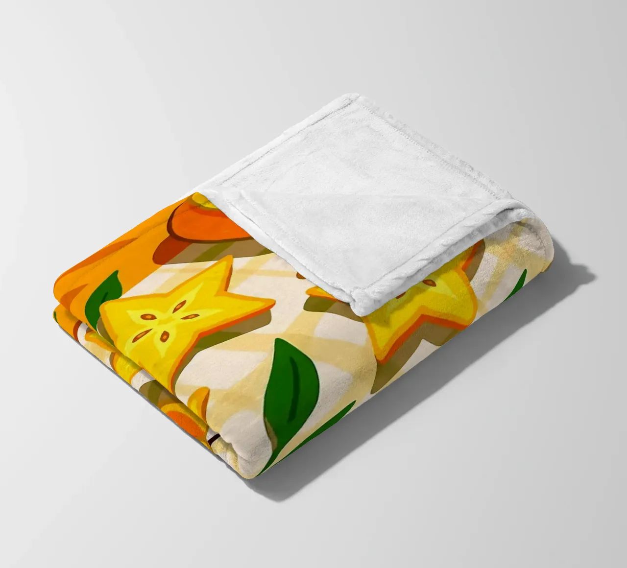 Frutta a stella: una tavola stilizzata coperta in pile da BasicShopByBell