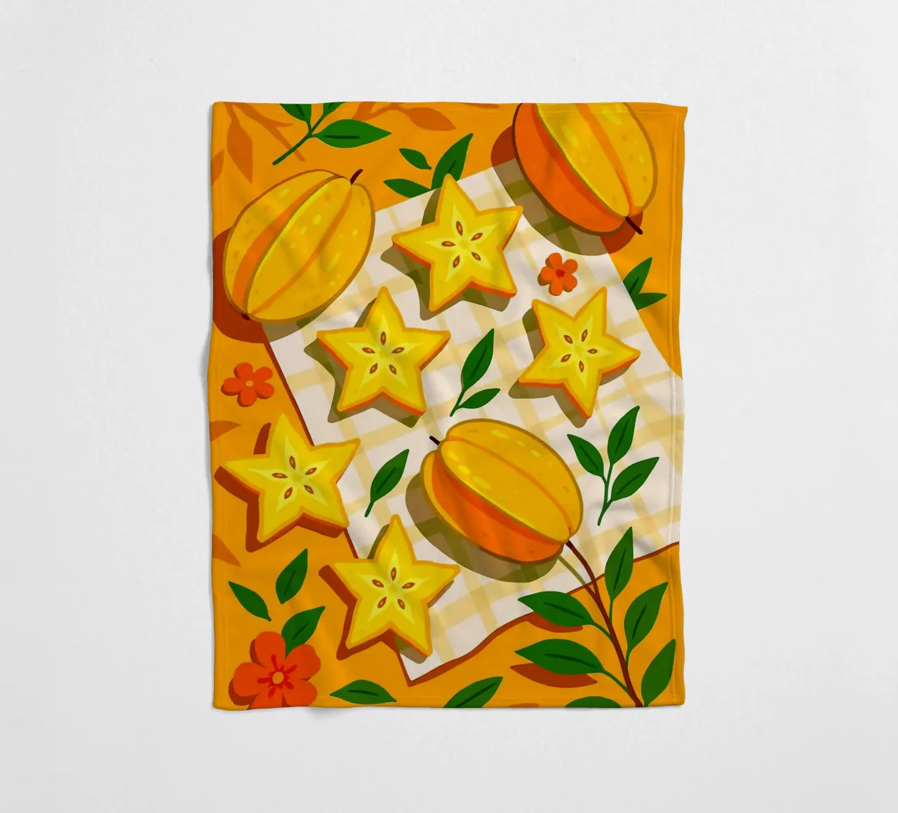 Frutta a stella: una tavola stilizzata coperta in pile da BasicShopByBell