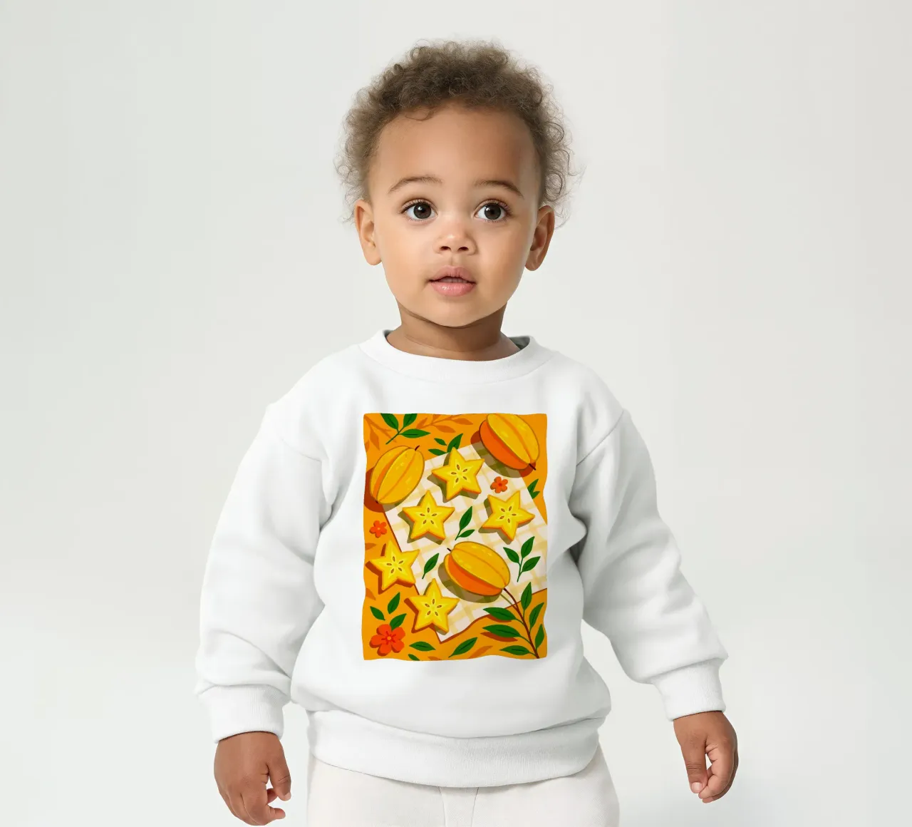 Frutta a stella: una tavola stilizzata felpa neonato da BasicShopByBell