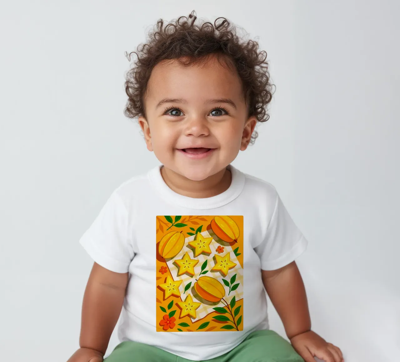 Frutta a stella: una tavola stilizzata maglietta neonato da BasicShopByBell