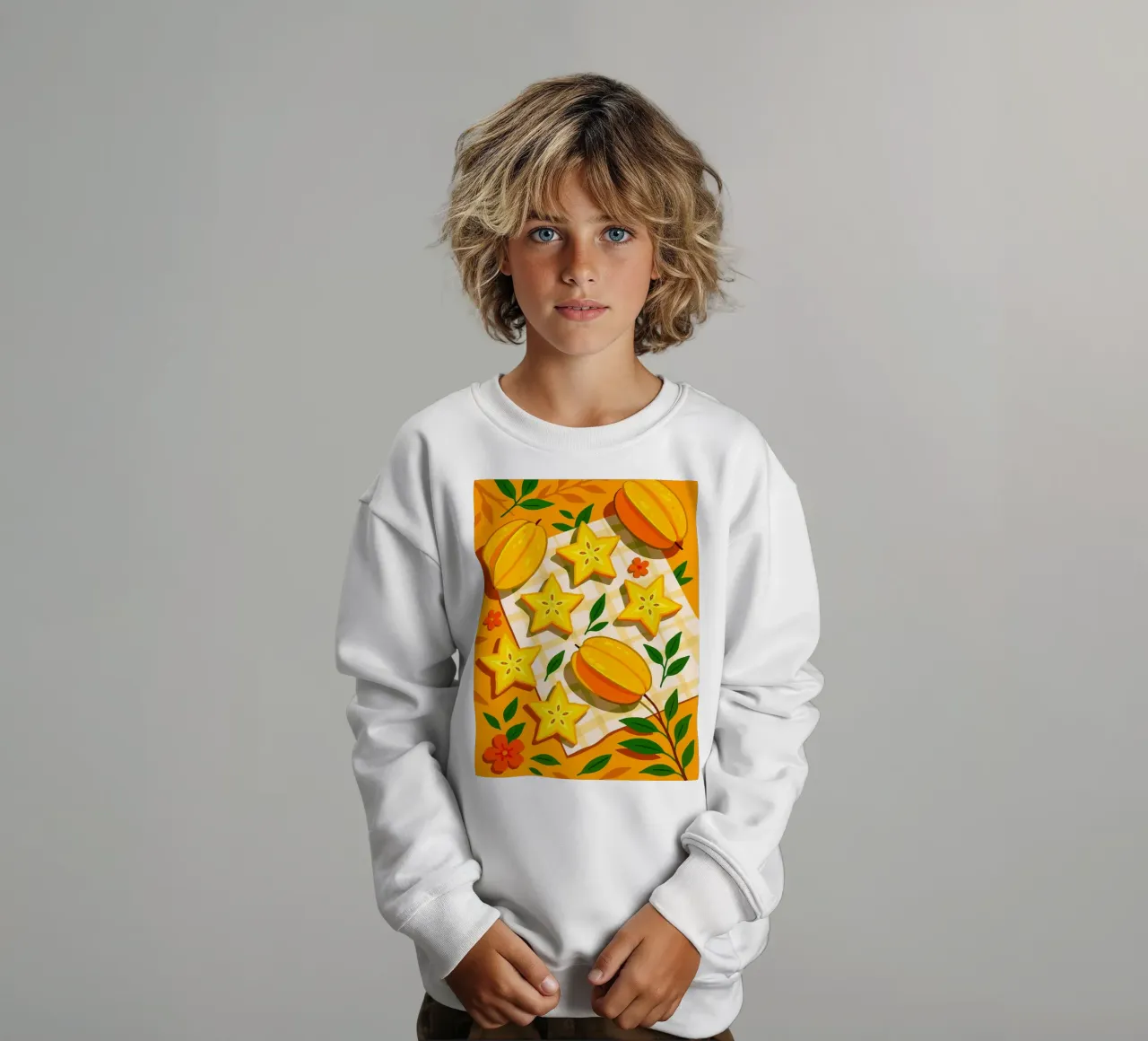 Frutta a stella: una tavola stilizzata felpa bambino da BasicShopByBell
