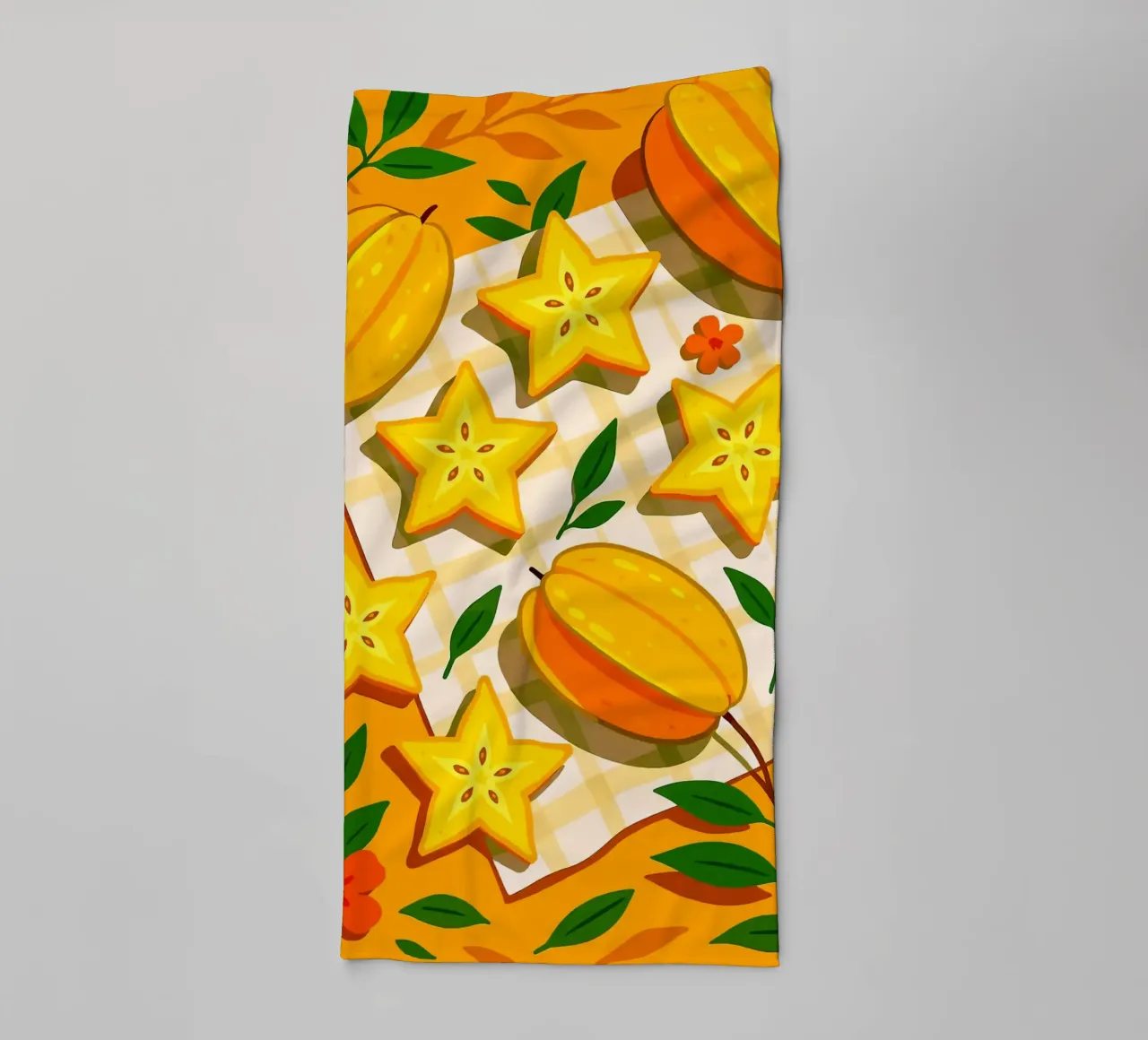 Frutta a stella: una tavola stilizzata asciugamano da bagno da BasicShopByBell