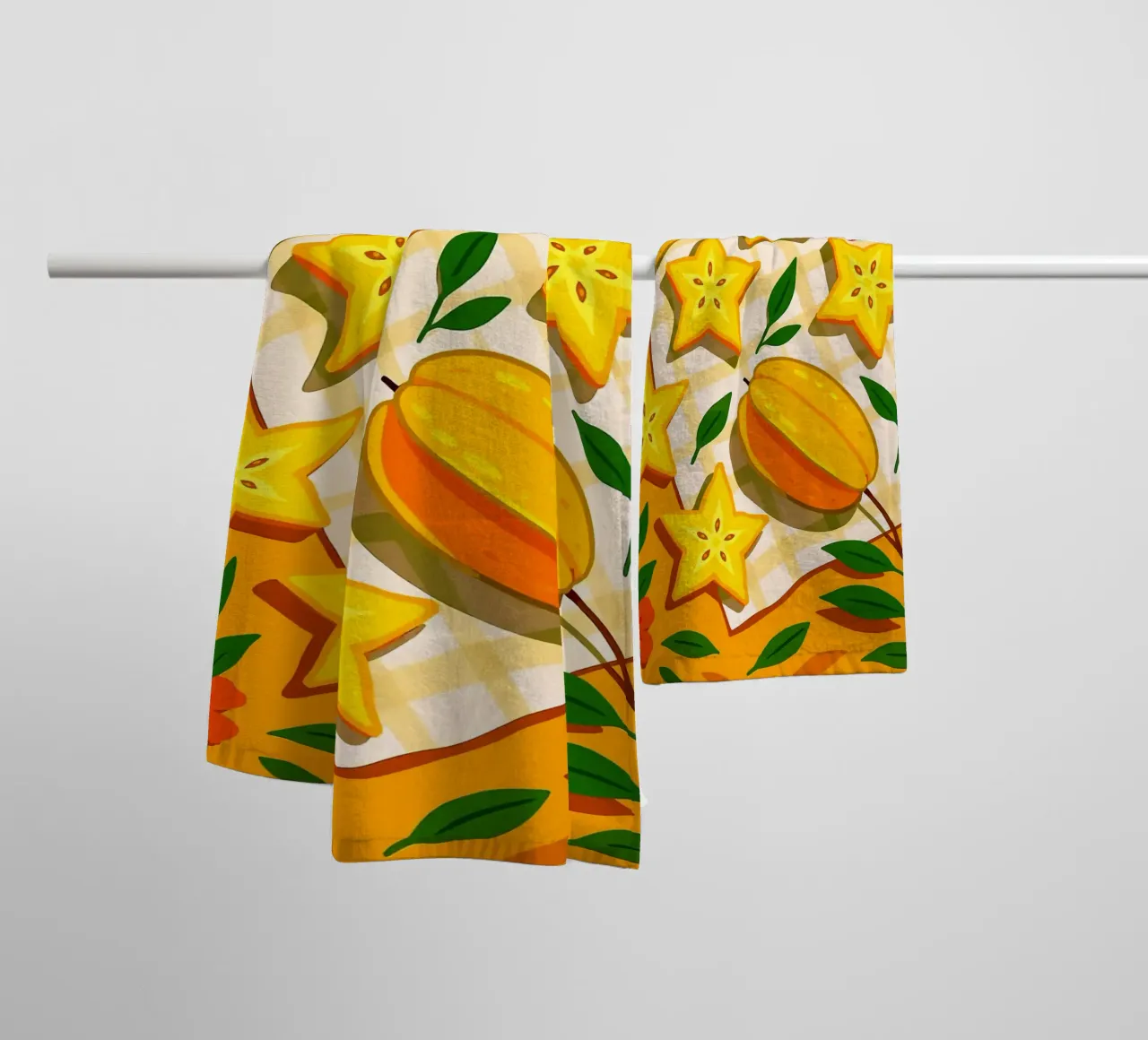 Frutta a stella: una tavola stilizzata asciugamano da bagno da BasicShopByBell