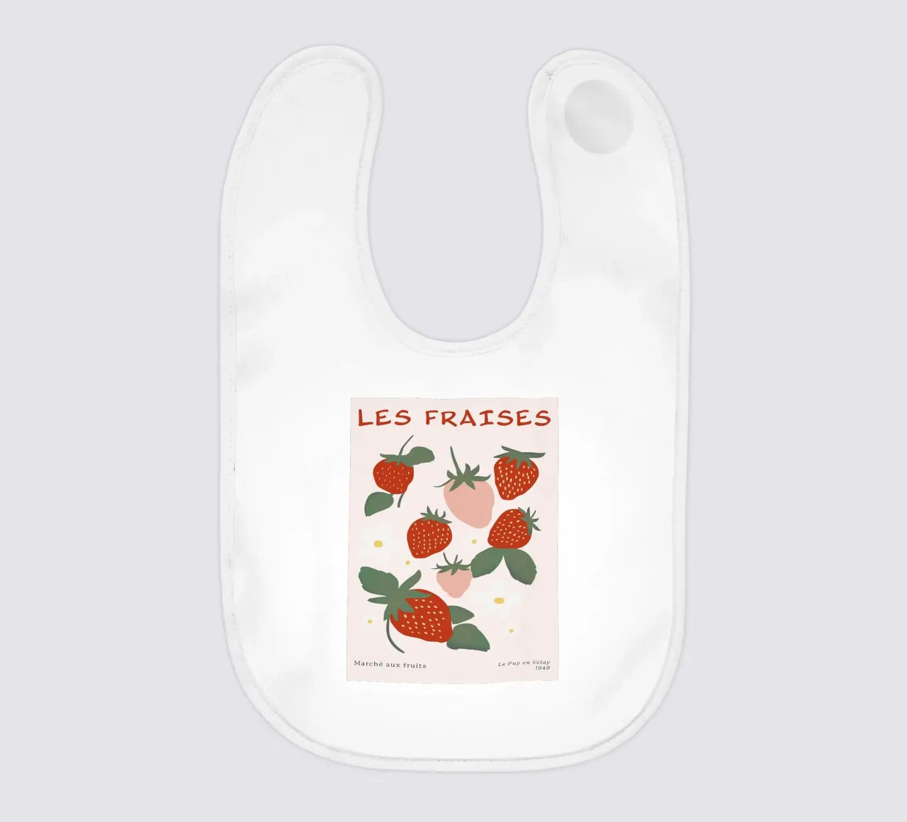 Mercato della frutta alla fragola francese bavaglino da BasicShopByBell