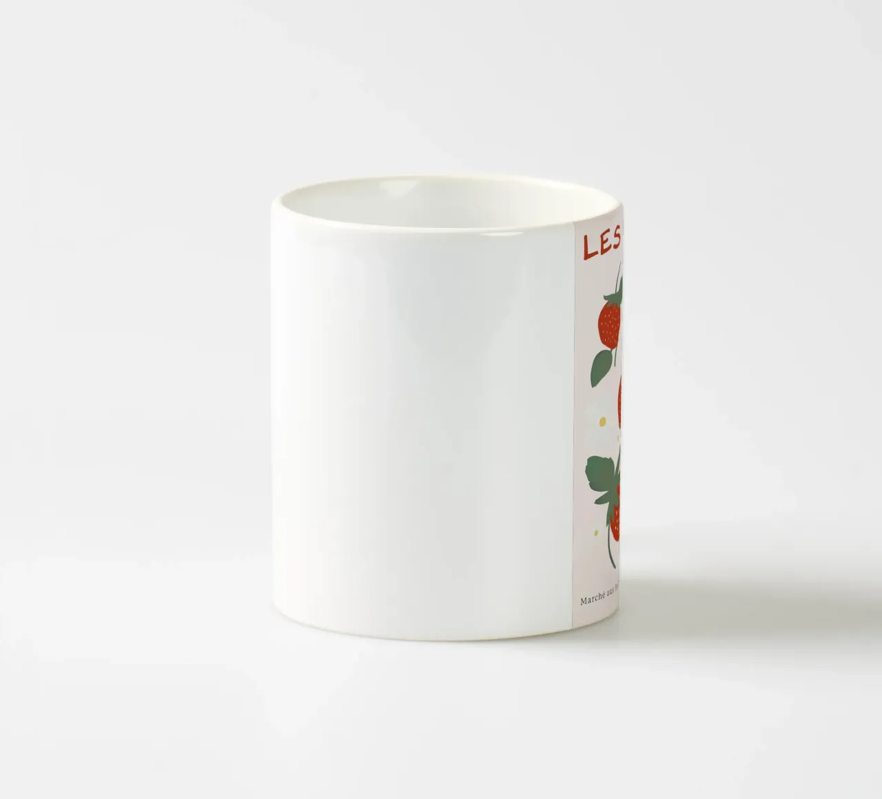 Mercato della frutta alla fragola francese tazza in ceramica da BasicShopByBell