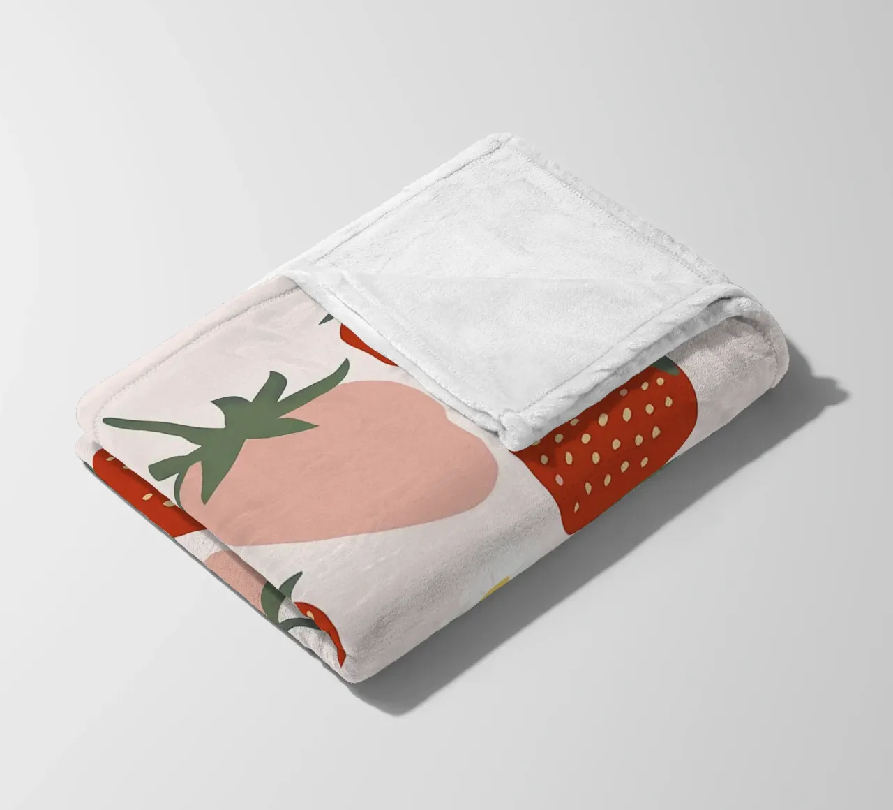 Mercato della frutta alla fragola francese coperta in pile da BasicShopByBell