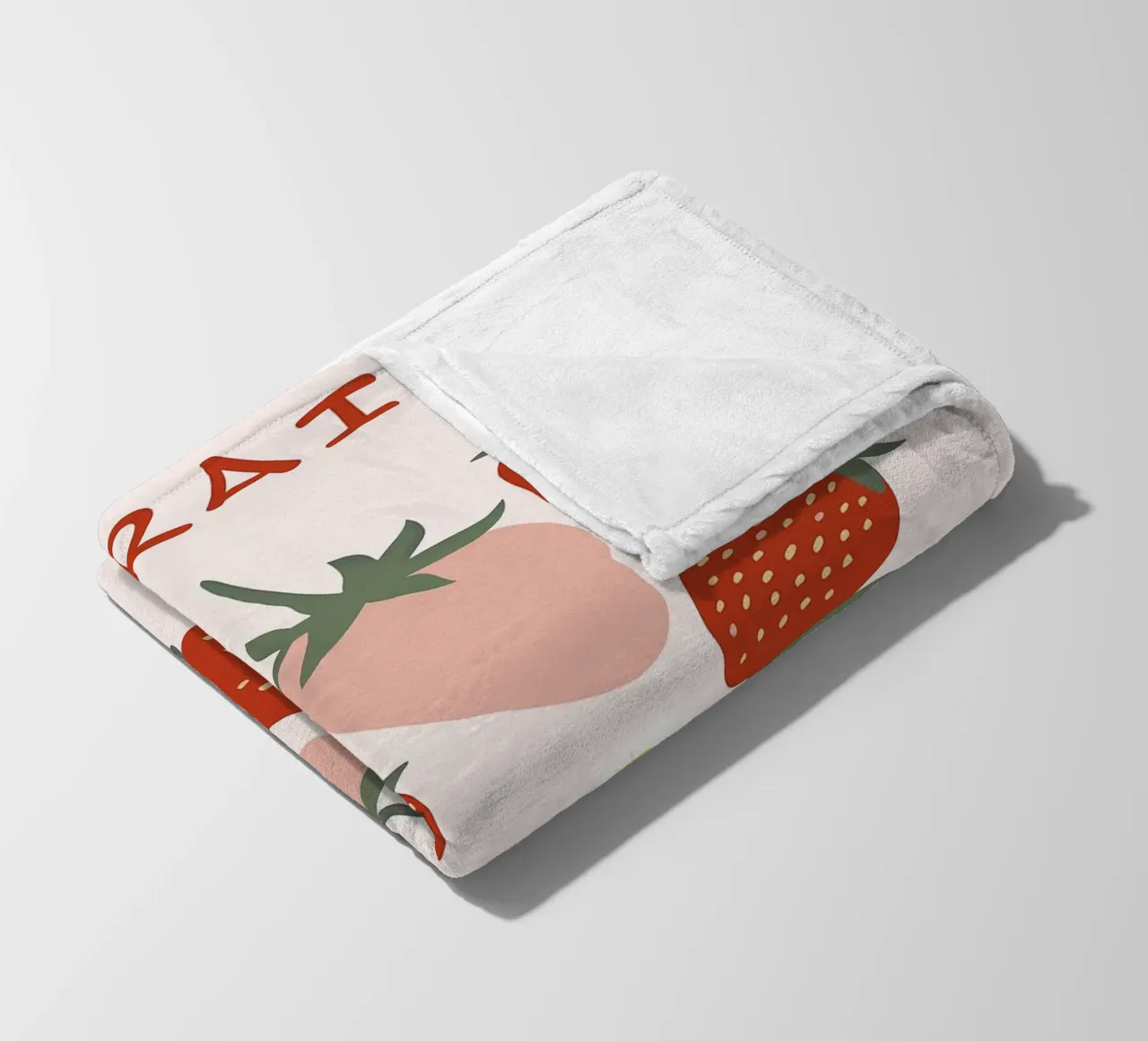 Mercato della frutta alla fragola francese coperta in pile da BasicShopByBell