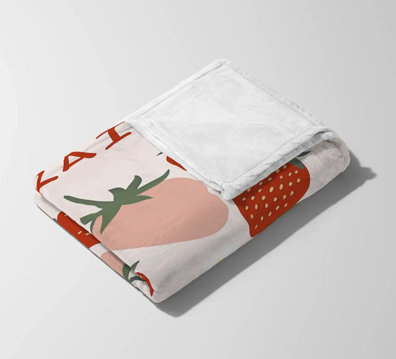 Mercato della frutta alla fragola francese coperta in pile da BasicShopByBell