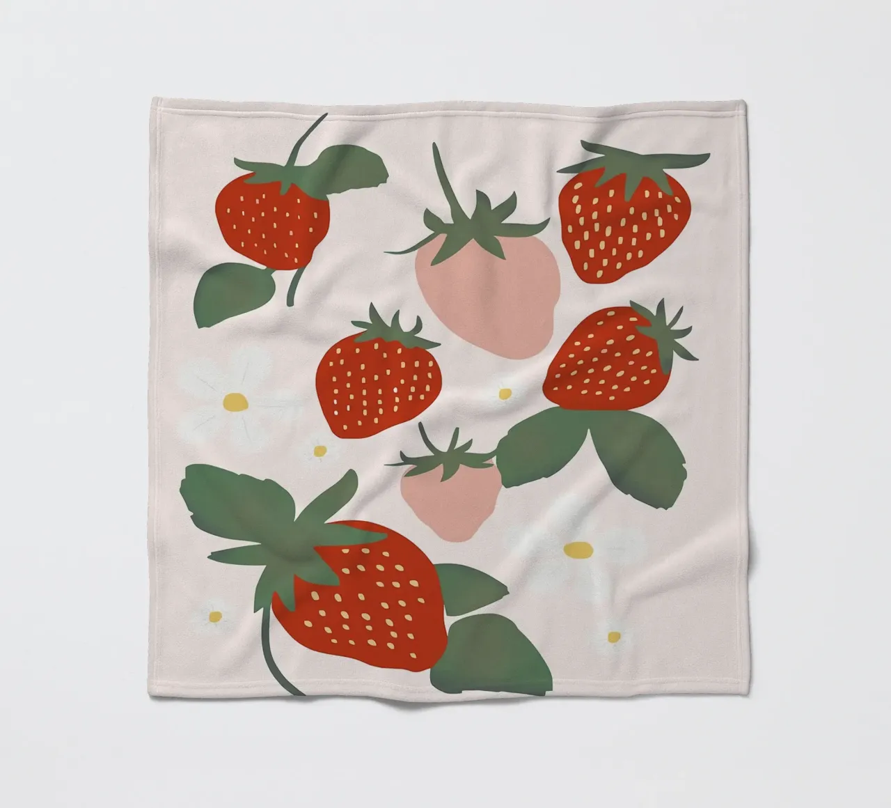 Mercato della frutta alla fragola francese coperta in pile da BasicShopByBell