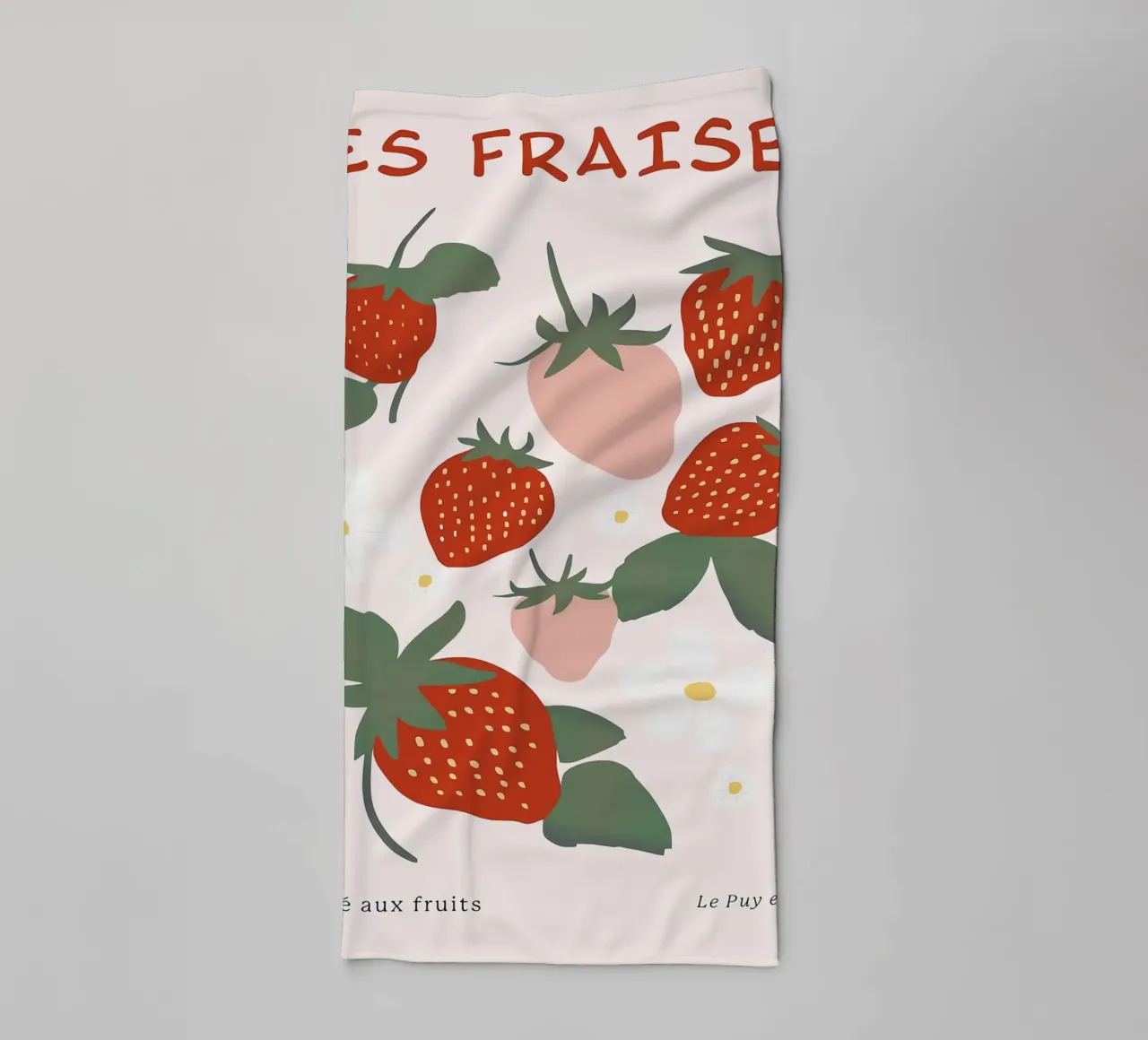 Mercato della frutta alla fragola francese asciugamano da bagno da BasicShopByBell