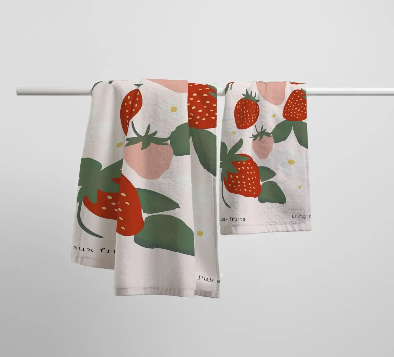 Mercato della frutta alla fragola francese asciugamano da bagno da BasicShopByBell