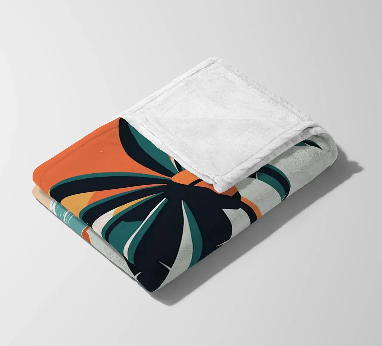 Spiaggia tropicale con palme coperta in pile da BasicShopByBell