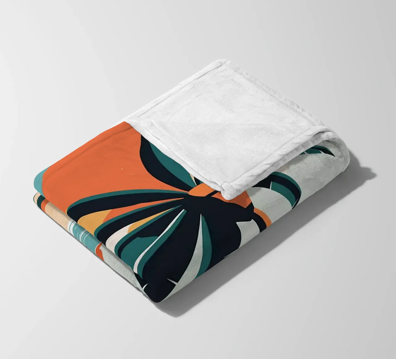 Spiaggia tropicale con palme coperta in pile da BasicShopByBell
